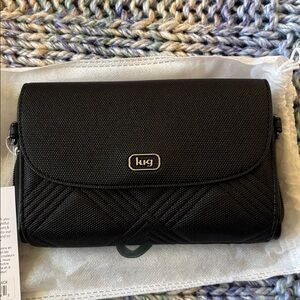 Lug Vault Matte Luxe VL RFID Convertible Crossbody in Metallic Black